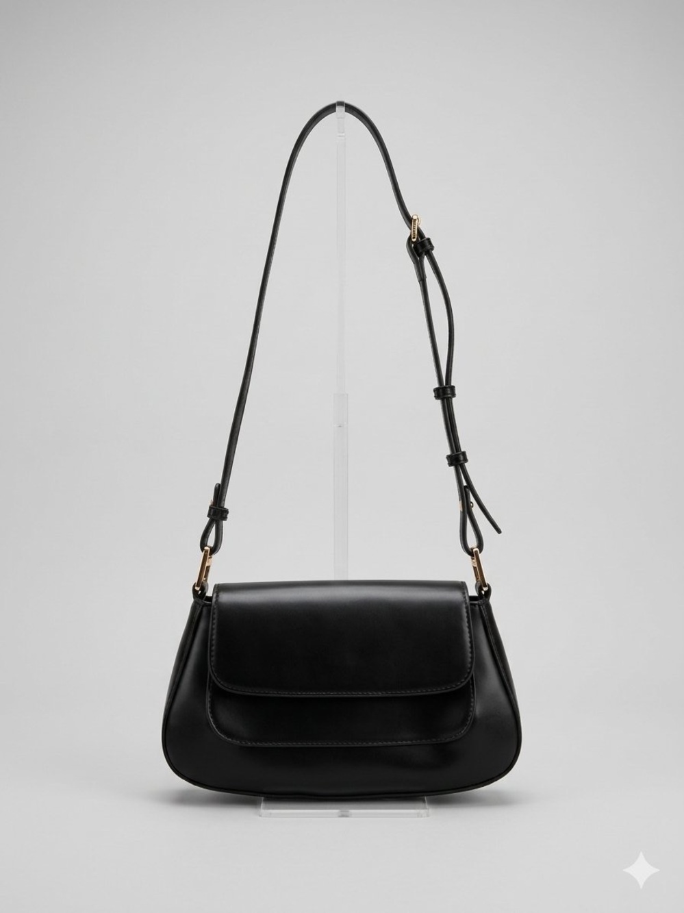 NEW Black Vegan Leather Shoulder Bag